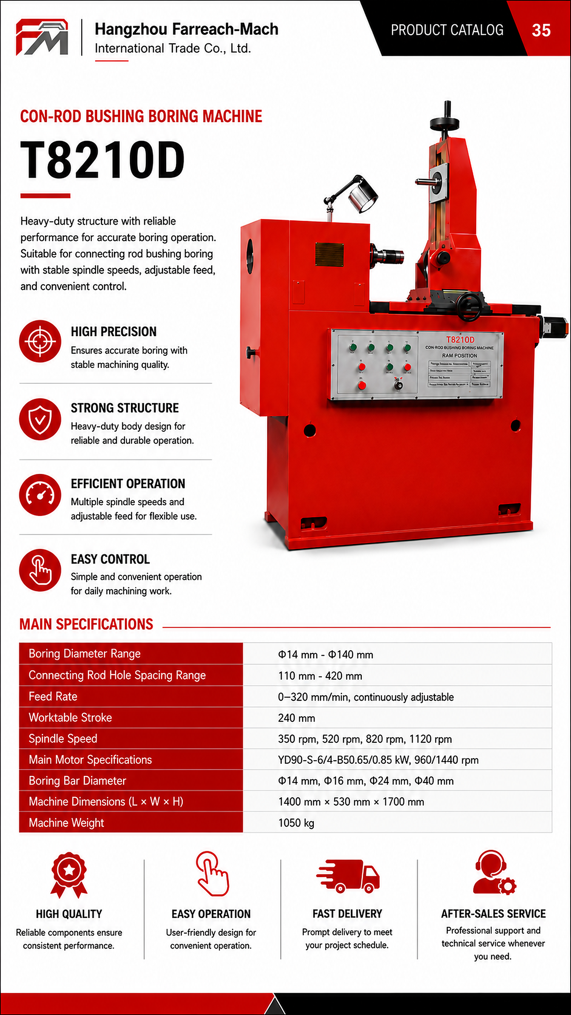 T8210D original catalogue parameter page