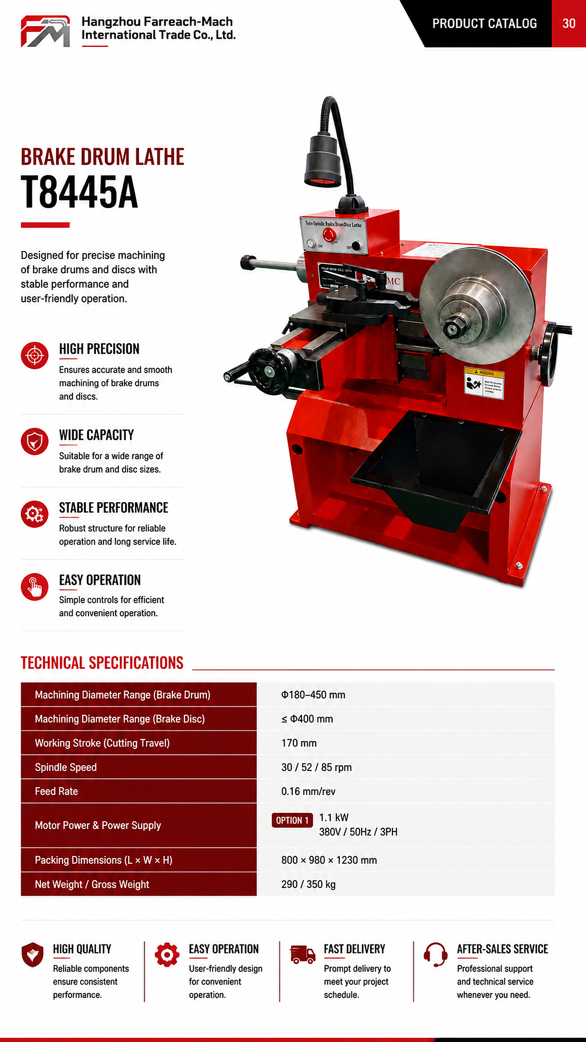 T8445A original catalogue parameter page
